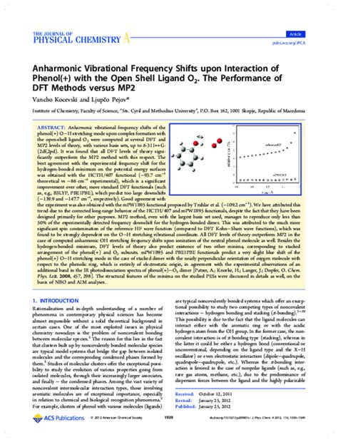 Vibrational Frequency Phenol