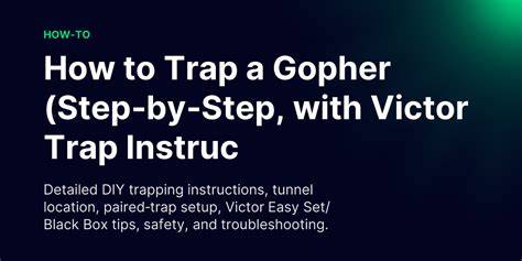 Victor Gopher Trap Instructions