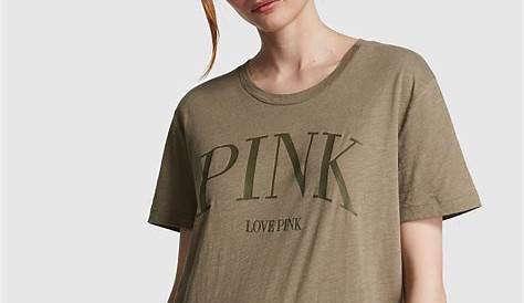 Short sleeve tee | Short sleeve tee, Pink tshirt, Victoria secret pink