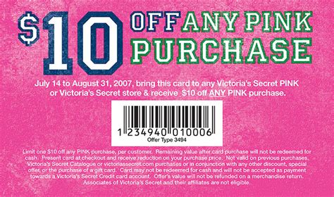 victoria's secret pink cheap sale coupons