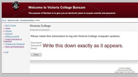 victoria college pirate portal log in