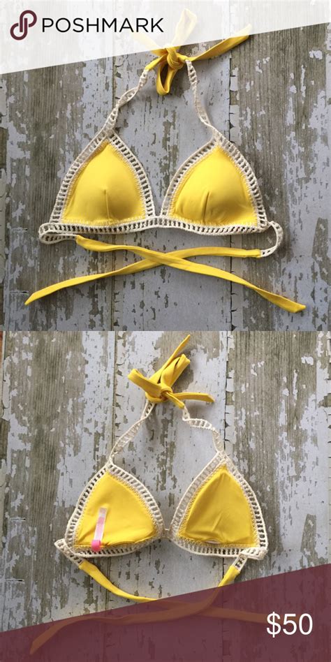 victoria secret yellow swimsuit top