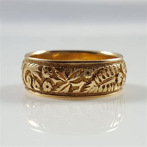 Victorian 18ct Gold & Three Stone Diamond Gypsy Ring The