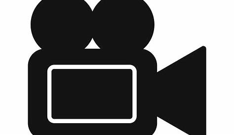 Video Camera Icon Black White Background