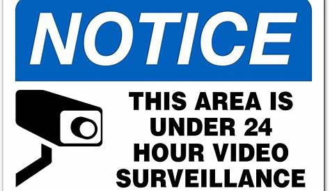 Video Surveillance Signs 24 Hour Security