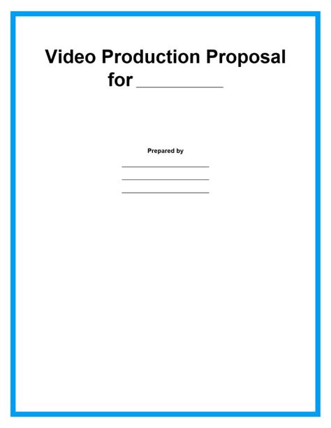 Free Video Production Proposal Template Proposify
