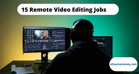 video editor jobs remote work from home