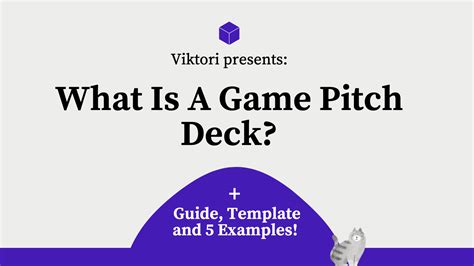 video game pitch template