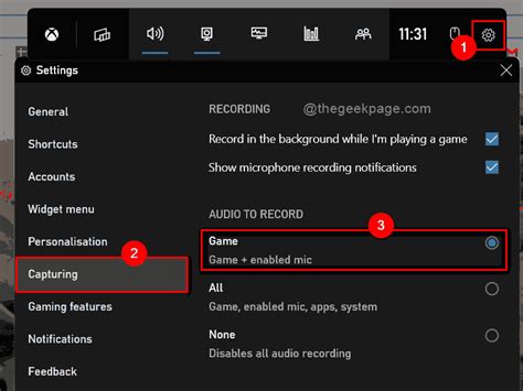 Video Game Recording Windows