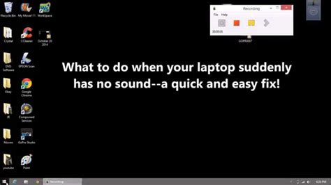 video has no sound on laptop