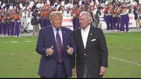 video of trump at football game