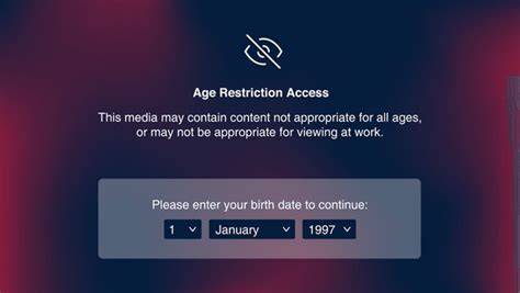 年齢制限付き動画プラットフォームの警告画面イメージ