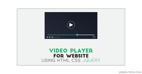 video player in html
