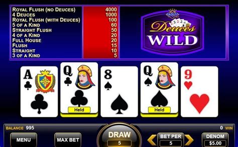 video poker deuces wild strategy