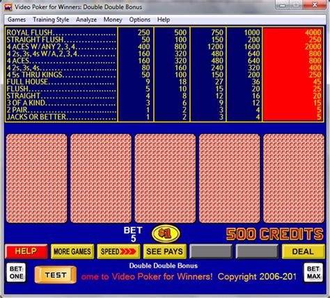 video poker double double bonus strategy