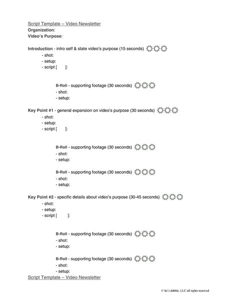 video script template word