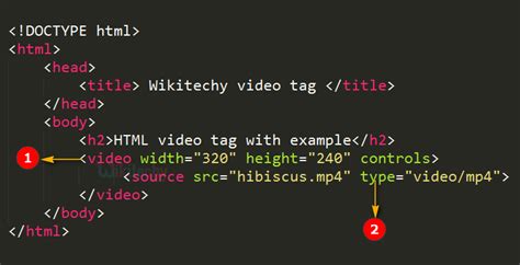 Video Tag Html Source Code