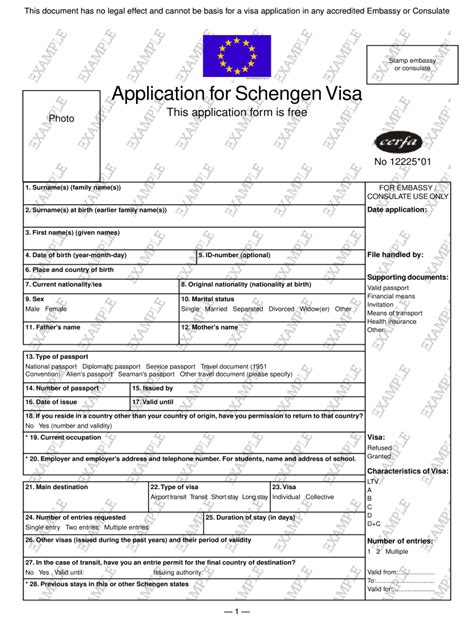 videx website schengen visa application form