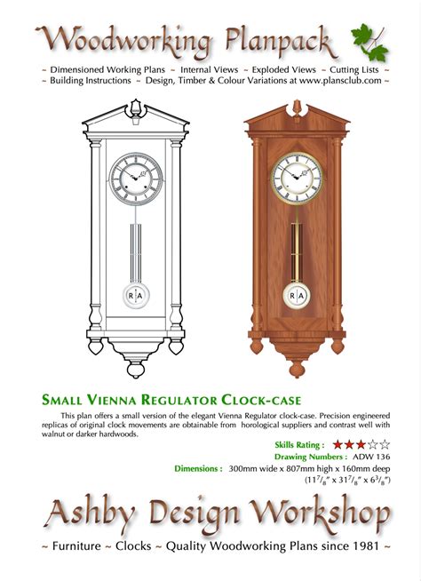 Vienna Regulator Clock Case Plans