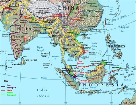 vietnam and singapore on map