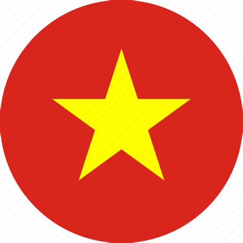 vietnam flag circle