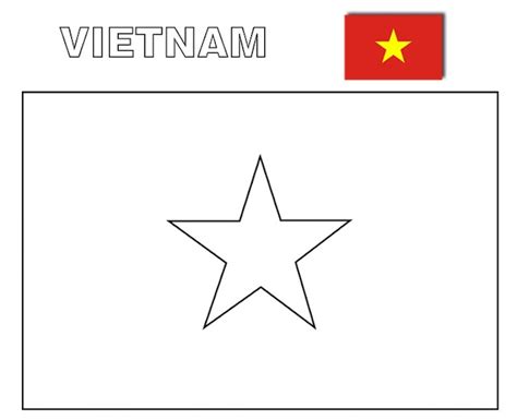 vietnam flagge ausmalen