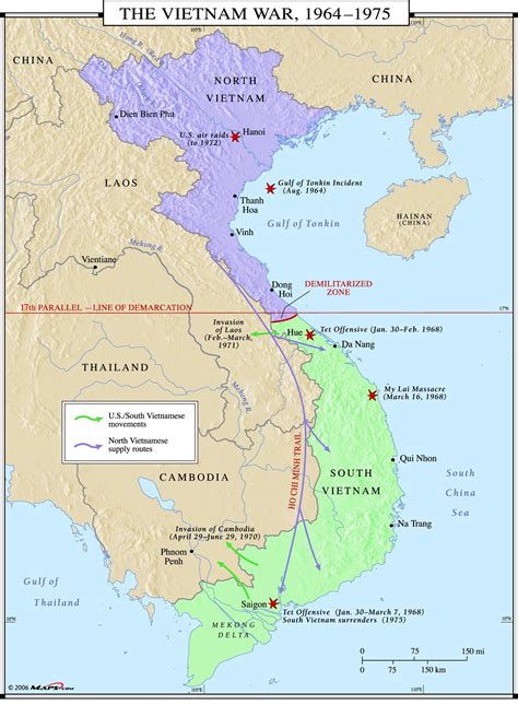vietnam map during vietnam war