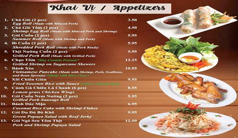 vietnam restaurant near me menu