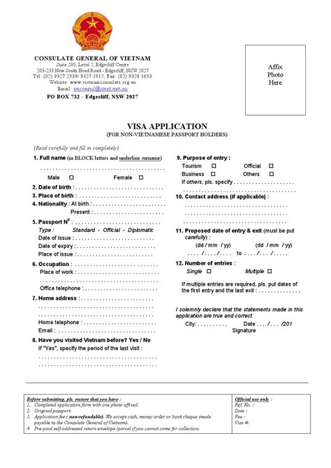 vietnam visa application