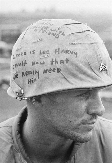 vietnam war helmet writing