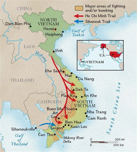 vietnam war map timeline