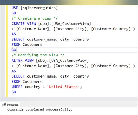 view definition sql server query