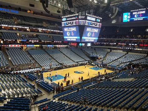 view from seat dallas mavericks