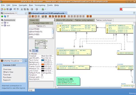 view schema in oracle sql developer