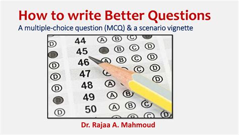 Vignette Supported Multiple Choice Questions Examples