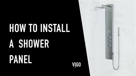 Vigo Shower Panel Installation