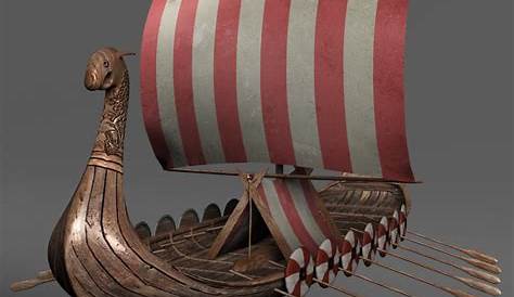 3d model viking boat