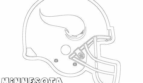 Football Helmet Vikings Minnesota Coloring Pages | Coloring pages