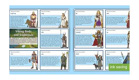 Viking Gods and Goddesses Fact Cards | Viking Gods for Kids