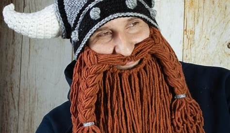 Crocheted Beard Pattern, Crochet Viking Hat, Crochet Beard, Crotchet