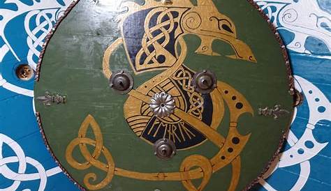 Painted Viking Shield with Etched Accents | Viking shield, Vikings