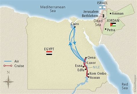 viking egypt cruise map