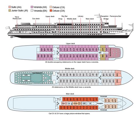 viking river cruise boat layout