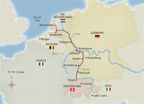 viking river europe cruise map