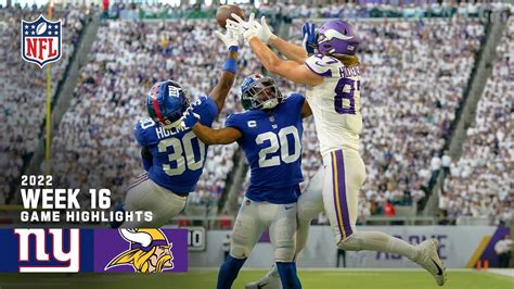 vikings vs giants 2022 schedule