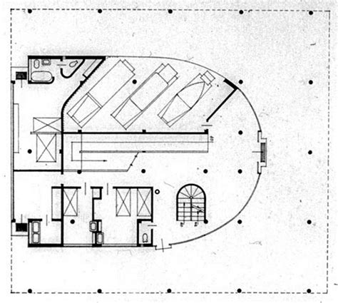 villa savoye first floor plan