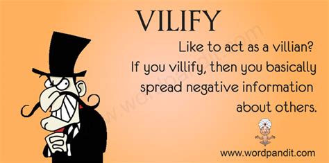 villain definition vilify