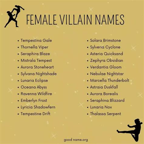 villain names for girls