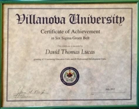 villanova online certificate courses