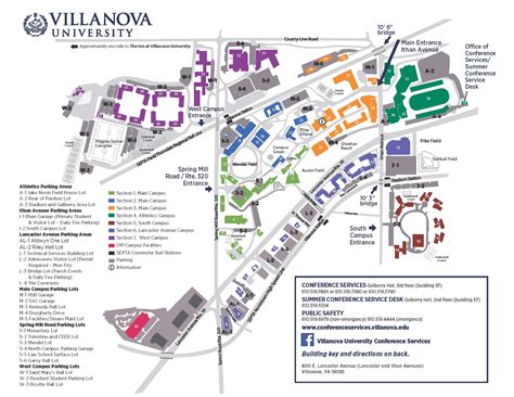 villanova university campus map
